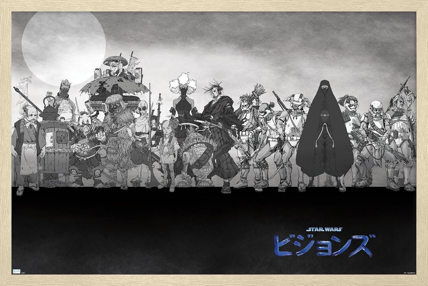 Star Wars: Visions - Group Wall Poster, 34L x 22.4W, Premium Unframed Version
