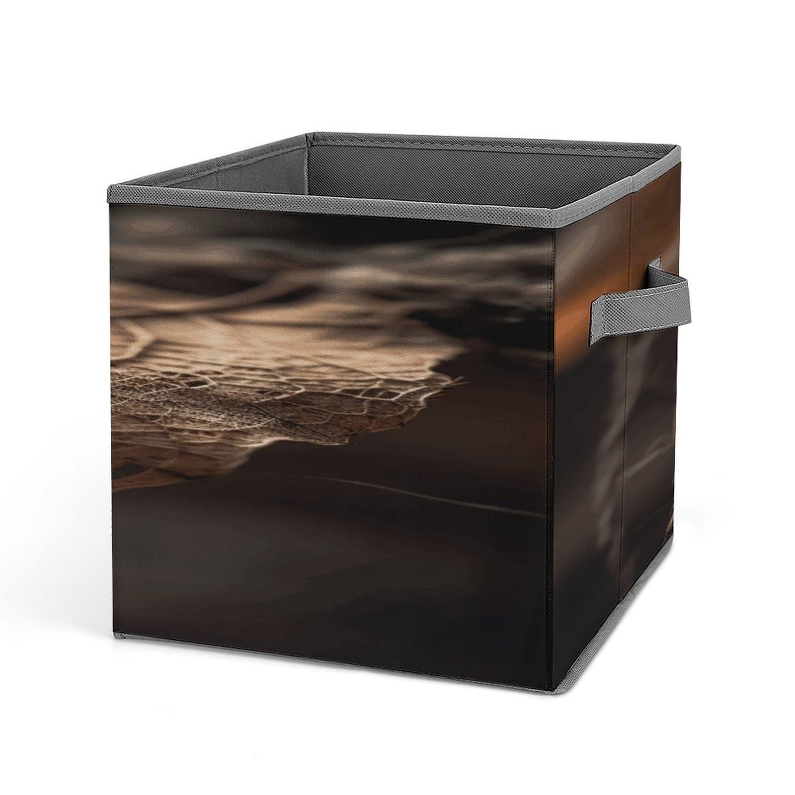 Fodpand Style Dry Leaves Storage Cubes Foldable Decorative Fabric, Storage Bins Baskets With Handles, Closet Organizers And Storage For Home, Office,Closet, Clothes