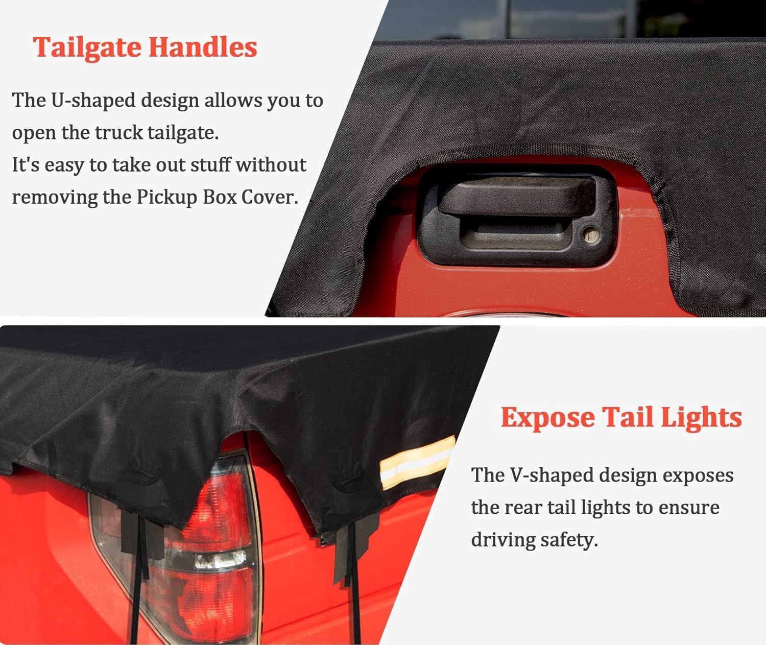 Couverture de lit de Camionnette pour Ford Ranger supercab 2011-2024,Bâche de Caisse de Camion avec Sangles élastiques Couverture de bâche de lit de Camion Intempéries,A L177*w185