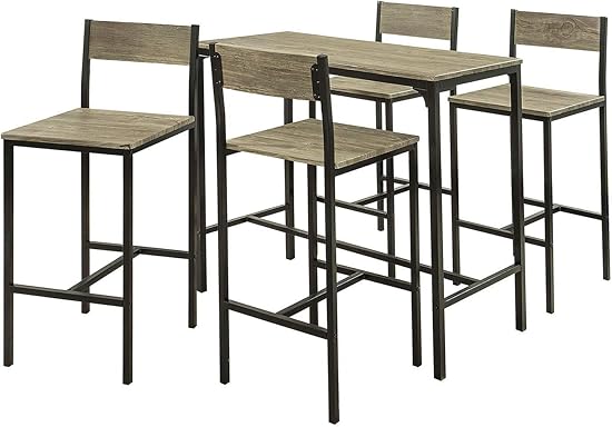 Table haute + 4 chaises
