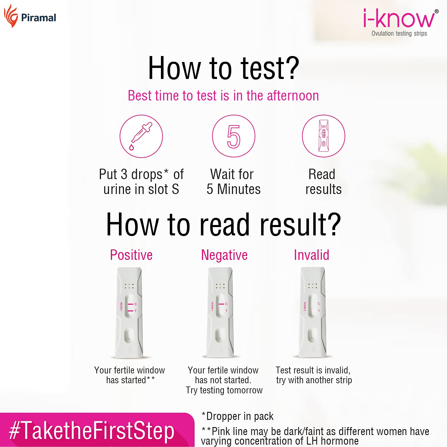 IKnow ovulation test kit for women planning pregnancy 5 strips x