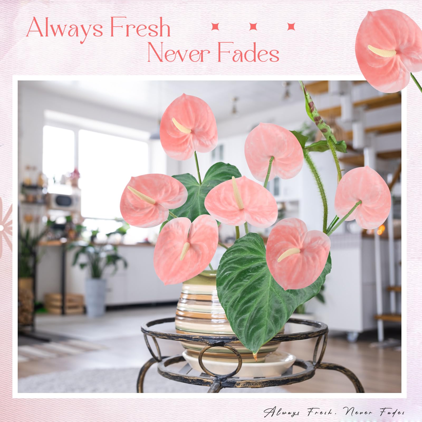 Amazon.com: Hanaive 20 Pcs Artificial Anthurium Flowers 23.6 Inch Fake  Anthurium Flowers for DIY Vase Bouquets Centerpiece Arrangements Wedding  Bridal Shower Party Home Decor(Pink) : Home & Kitchen
