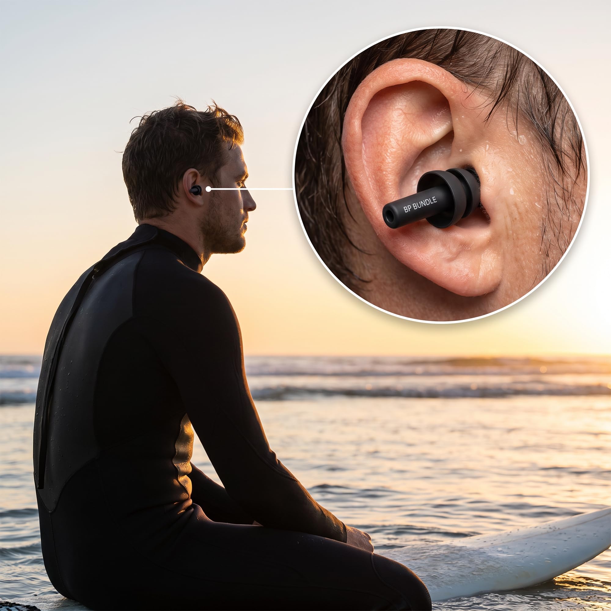 Wasserdichte Schwimm-Ohrstöpsel | Silikon-Ohrstöpsel für Damen und Herren | Wiederverwendbare Dusch-Ohrstöpsel für Schwimmen Erwachsene | Surfen Wasserschutz | Schwimmzubehör für Gehörschutz