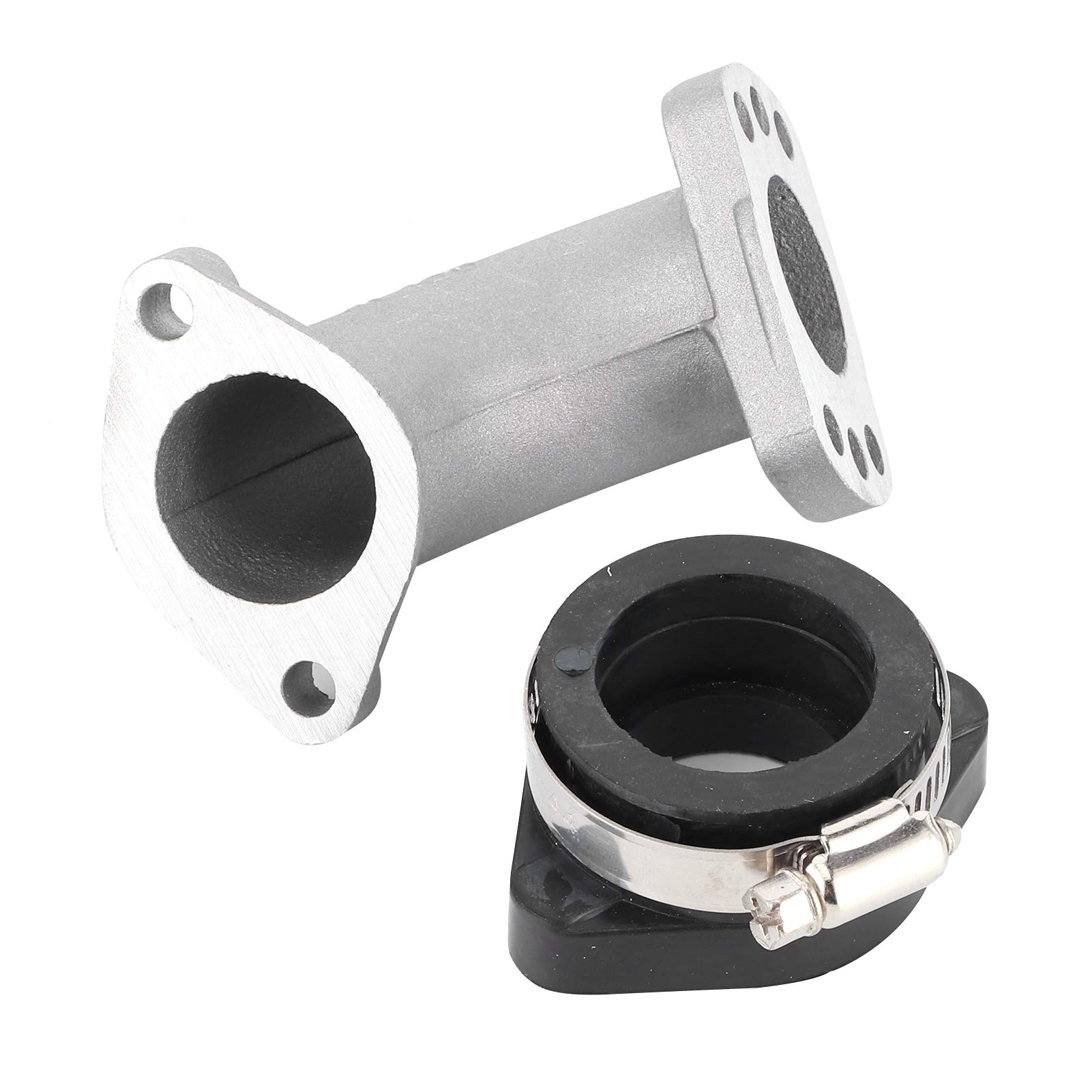 Collettore in Gomma Carburatore, con Tubo di Aspirazione in Lega di Alluminio, Adattatore Collettore Carburatore per VM22 VM24 OKO KOSO PE24 PE26 PE28