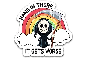 STICKYAME (3pcs) Hang in There It Gets Worse Sticker