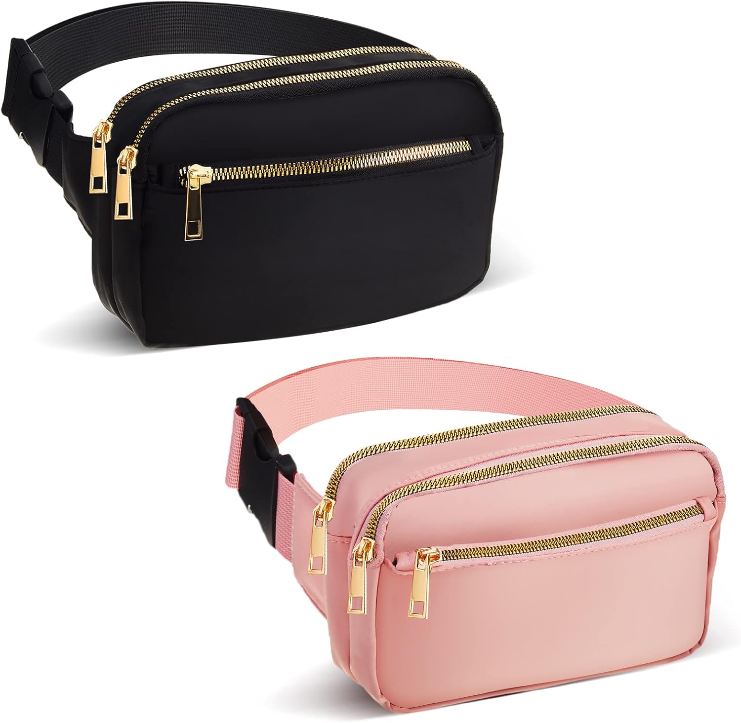 2 Pieces Fanny Packs for Women Belt Bag Waist Bag Belt