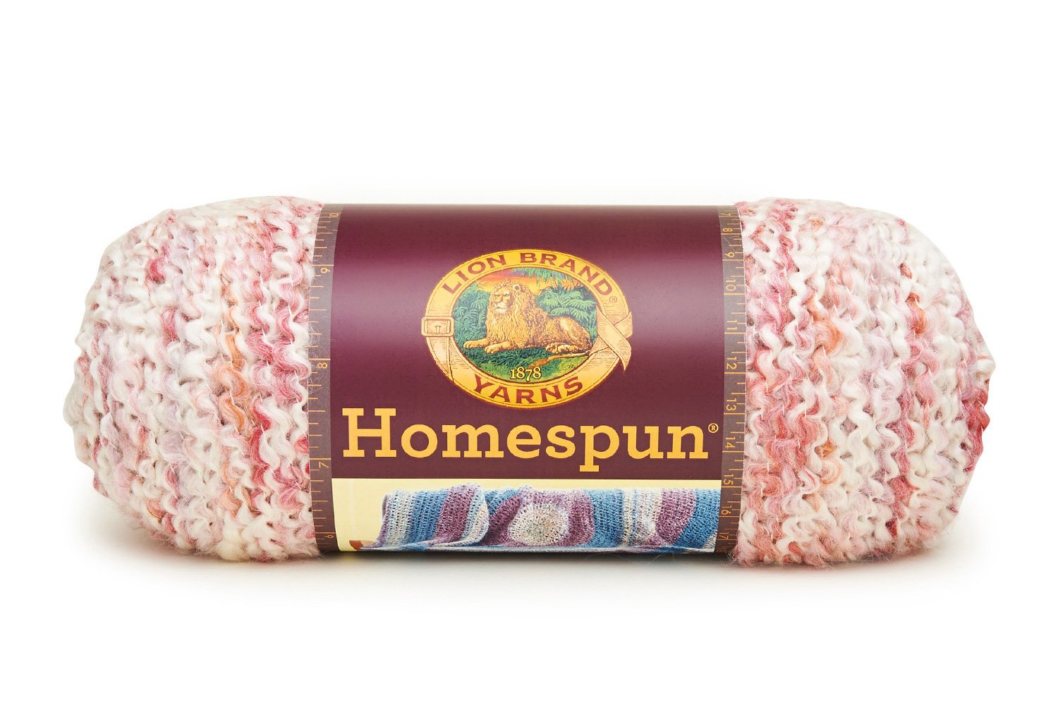(1 Skein) Lion Brand Yarn Homespun Bulky Yarn, Parfait