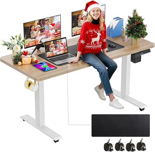 farexon Electric Standing Desk Adjustable Height, 55 x 24 Inch