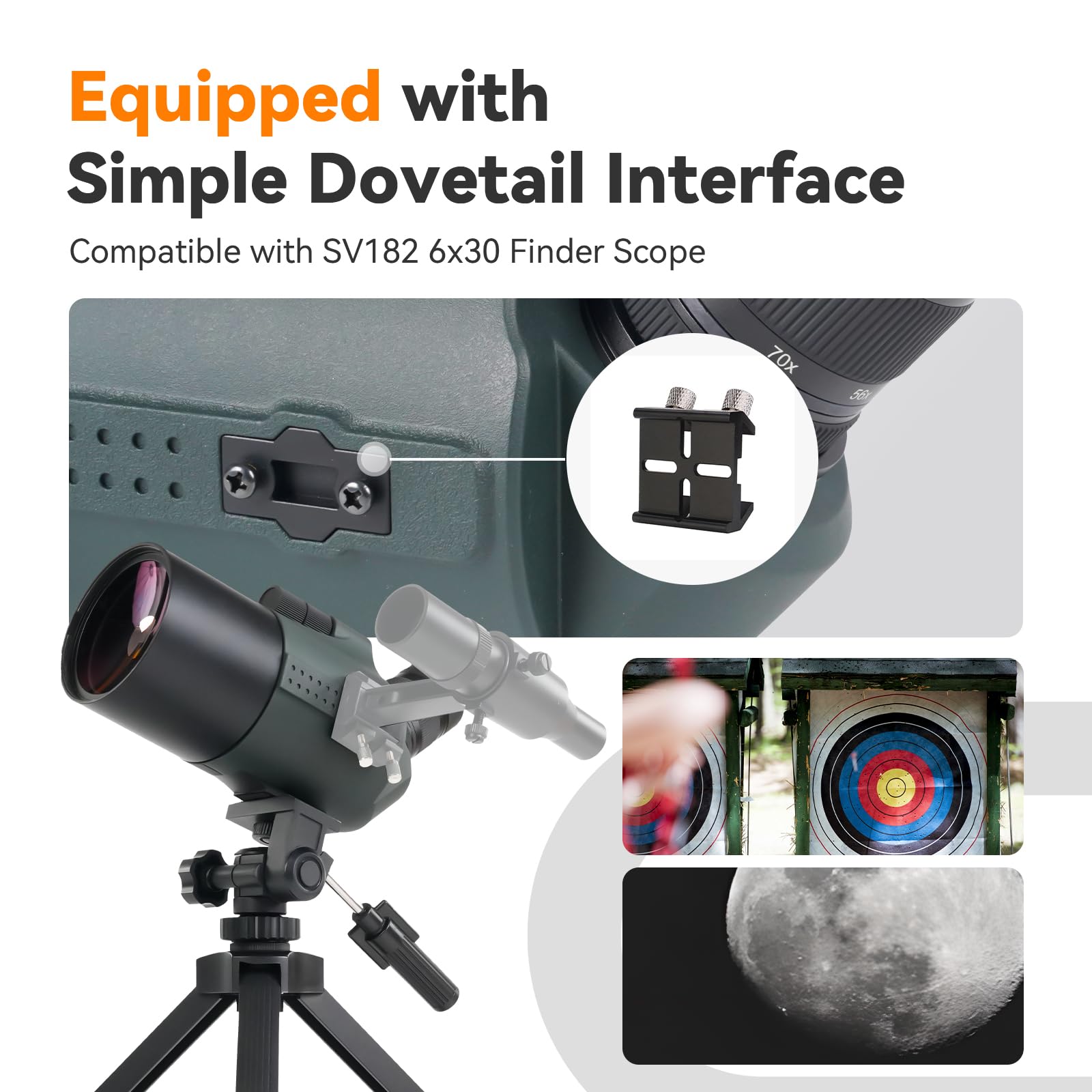 Svbony SV41Pro Mak Cannocchiale con Treppiedi, 28-84X80 FMC Messa a Fuoco a Doppia Velocità, Telescopio Spotting Scope Compatibile Con la Fotocamera WIFI SC001, per Tiro a Segno, Caccia, Birdwatching