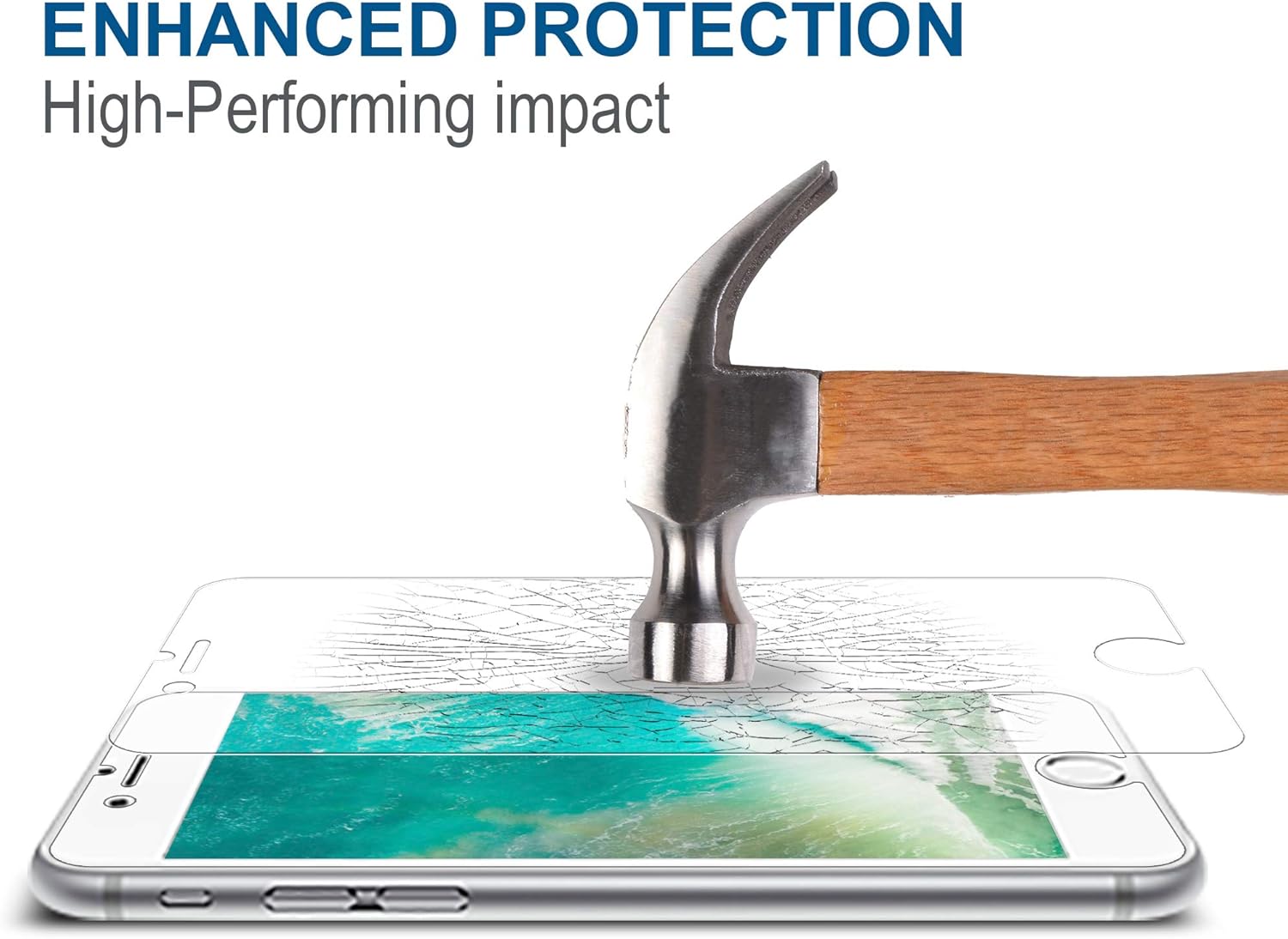 Arae Screen Protector for iPhone 7 Plus / 8 Plus, HD Tempered Glass, Anti Scratch Work with Most Case, 5.5 inch, 3 Pack : Cell Phones & Accessories