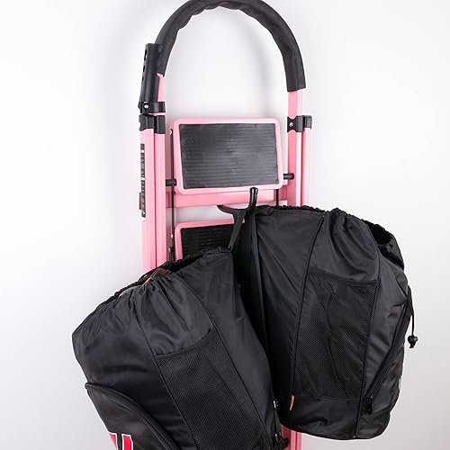 Miniatura 5 de KURUI Ganchos de pared para garaje y jardín, juego de 4 soportes para manguera de agua, gancho grande de almacenamiento para garaje para escalera,