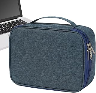 Cable Bags Organizer,Portable Cable Storage Bag with 3 Layers - Large Capacity Organizer Bag for Cables, Mini Camera, Mouse, Hard Drives, Batteries, Chargers Sfalci
