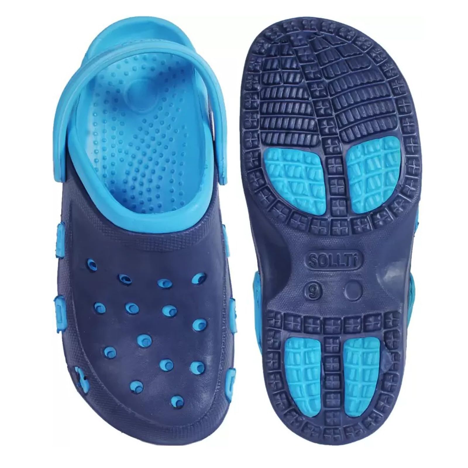Light Weight | Best Fit | Anti Skid | Water Resistant | Cushioned Clogs for Men - Blue - 7 UK-image-39