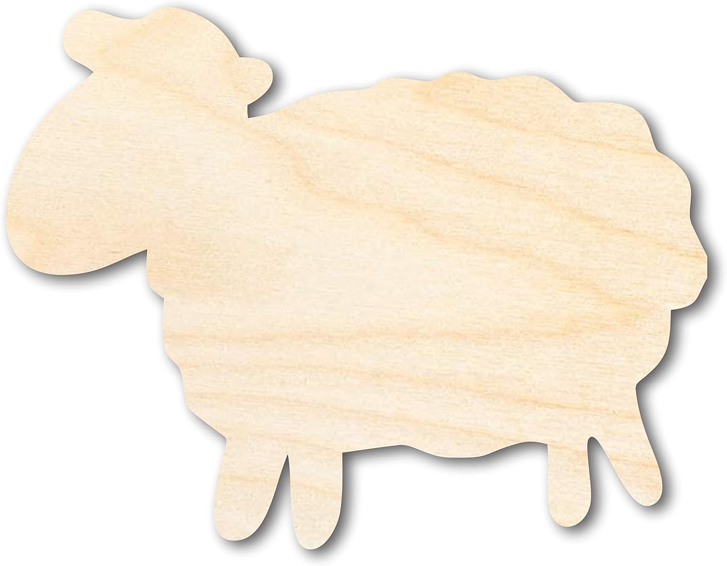 Unfinished Wood Cute Sheep Shape Craft up to 46" 18" / 1/2"