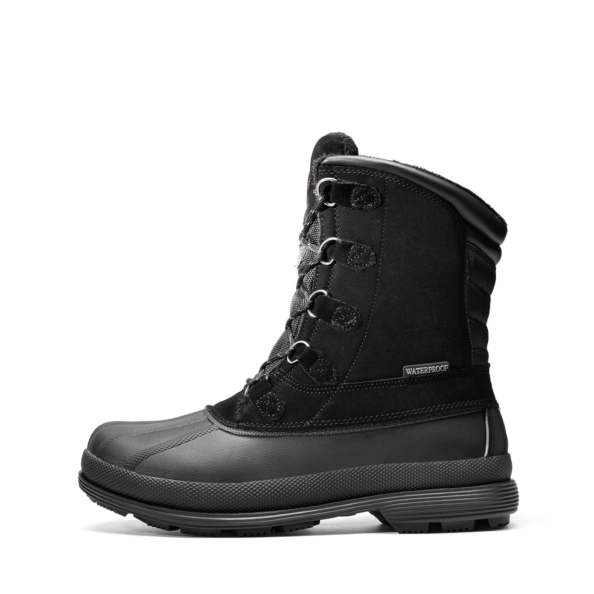 NORTIV 8 Stivali Neve Uomo Impermeabili | La soletta traspirante e la pelle scamosciata impermeabile offrono comfort e protezione fino a -25F