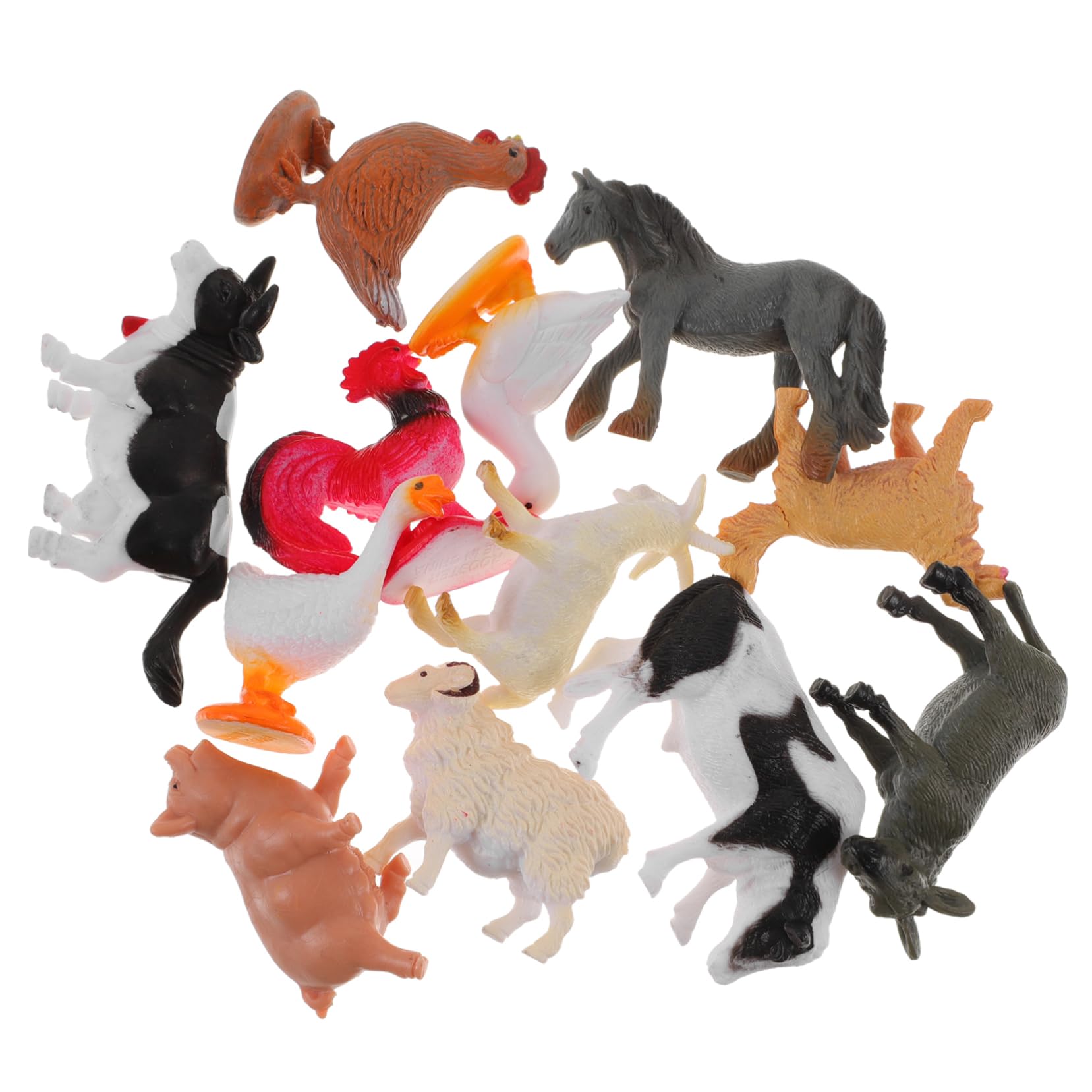 Zerodeko 36pezzi Miniature Animal Figurines Simulazione Di Animali Per Decorazione e Paesaggi Modelli Per Terrari e Decorazioni Domestiche Di Statuine Di Animali Della Fattoria