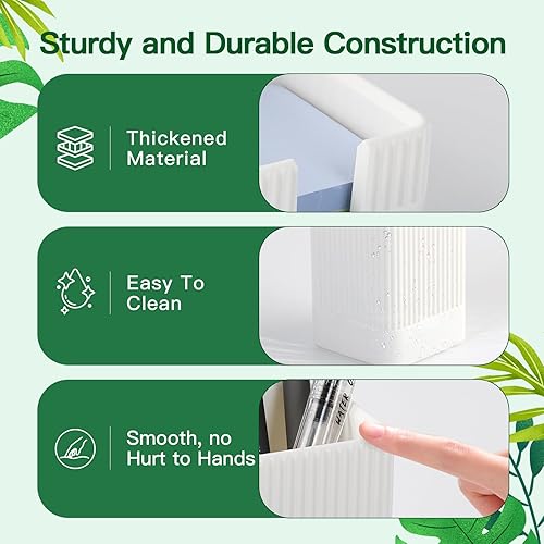 Miniatura 3 de Juego de 3 organizadores estéticos de escritorio y accesorios con soporte para bolígrafos, soporte para clip, soporte para notas adhesivas, soporte