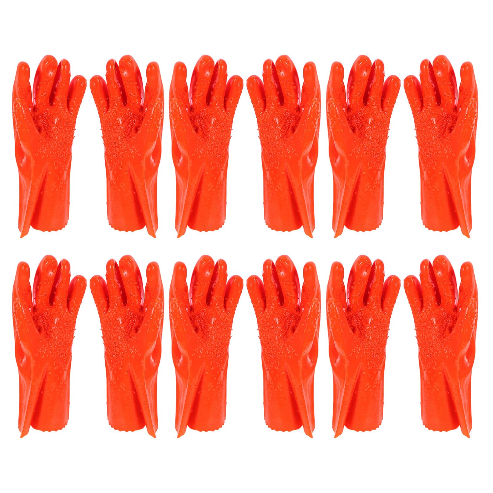 Hemobllo 6pares Guantes De Pvc Reutilizables Impermeables Para Jardinería Plomería y De Guantes Antideslizantes Resistentes Aceites y Ácidos