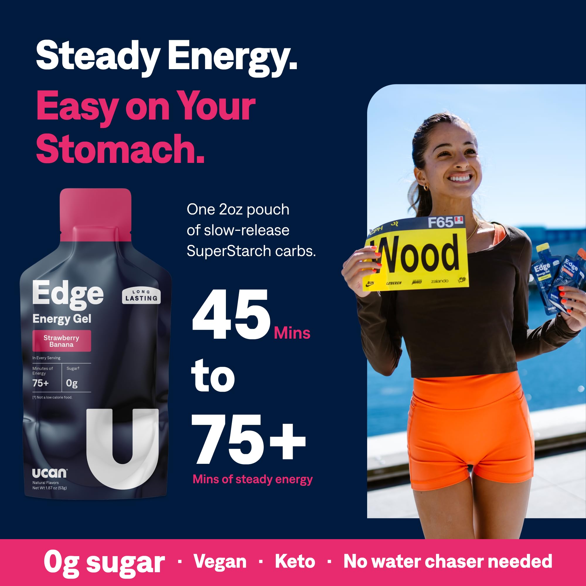 UCAN Energy Gel | Variety Pack | 4 Flavors | Sugar Free | 12 Pack — Amazon image 2