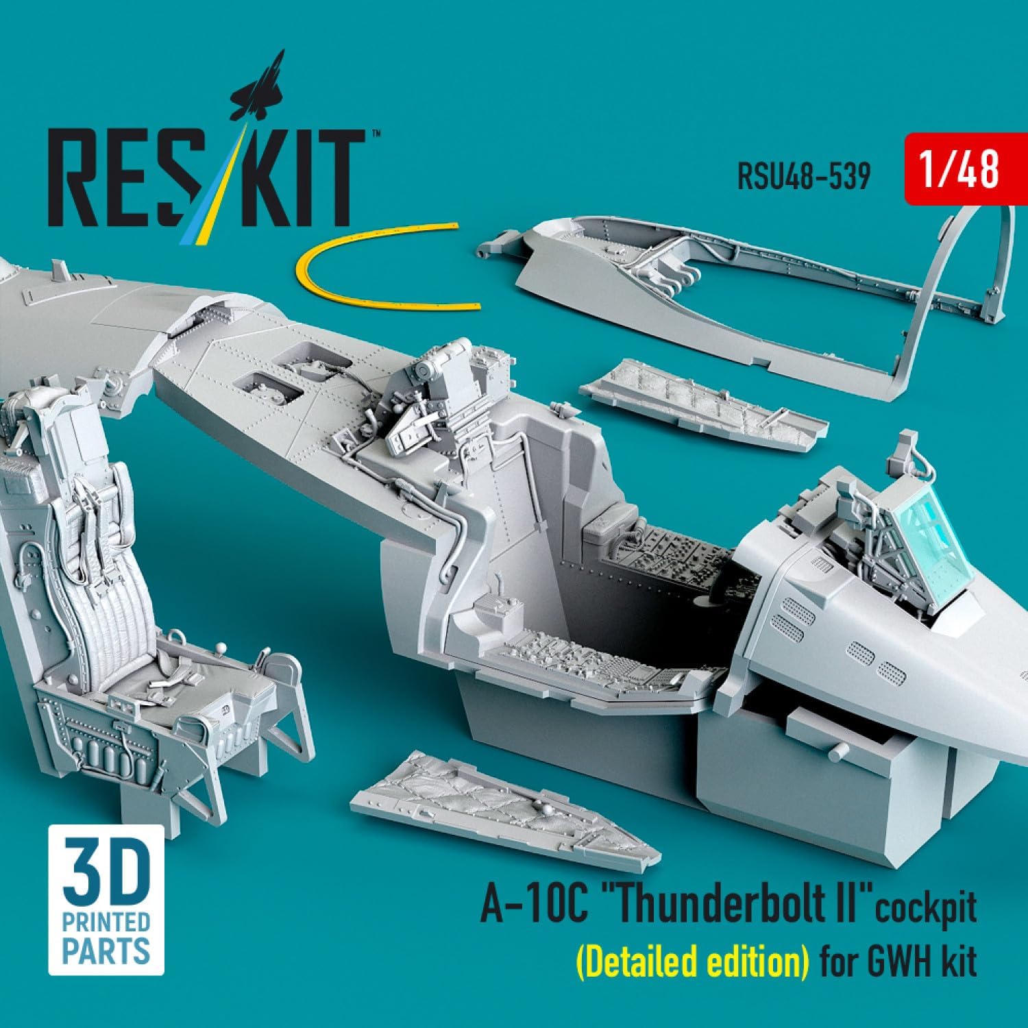 RSU48-0539 1/48 A-10C Thunderbolt II Cockpit Detailed Edition for GWH kit Reskit