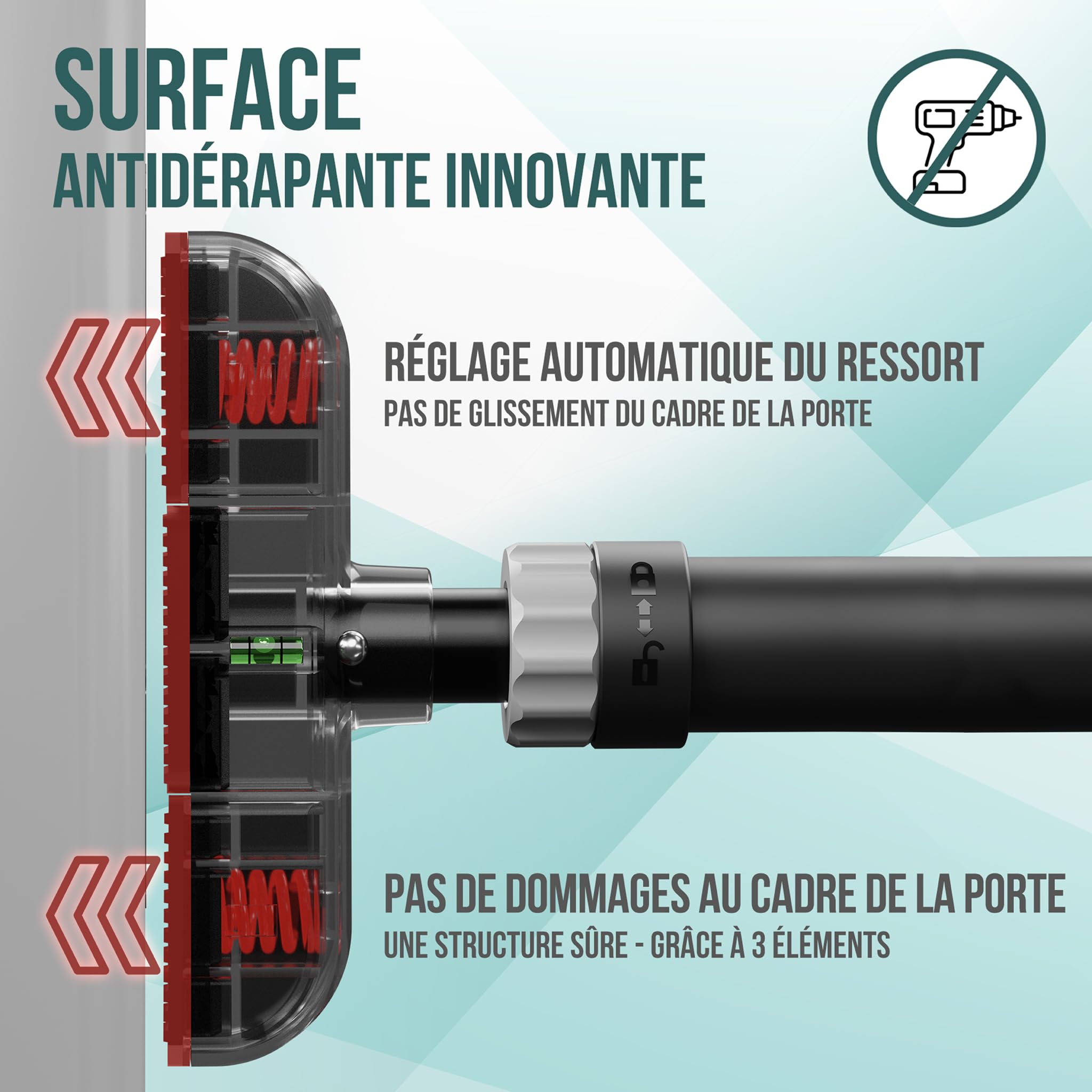 PULLUP & DIP Barre de traction Cadre de porte sans percer y compris station de dips - Barre de traction de porte avec barre de dips - Extension de barres de dips pour la maison