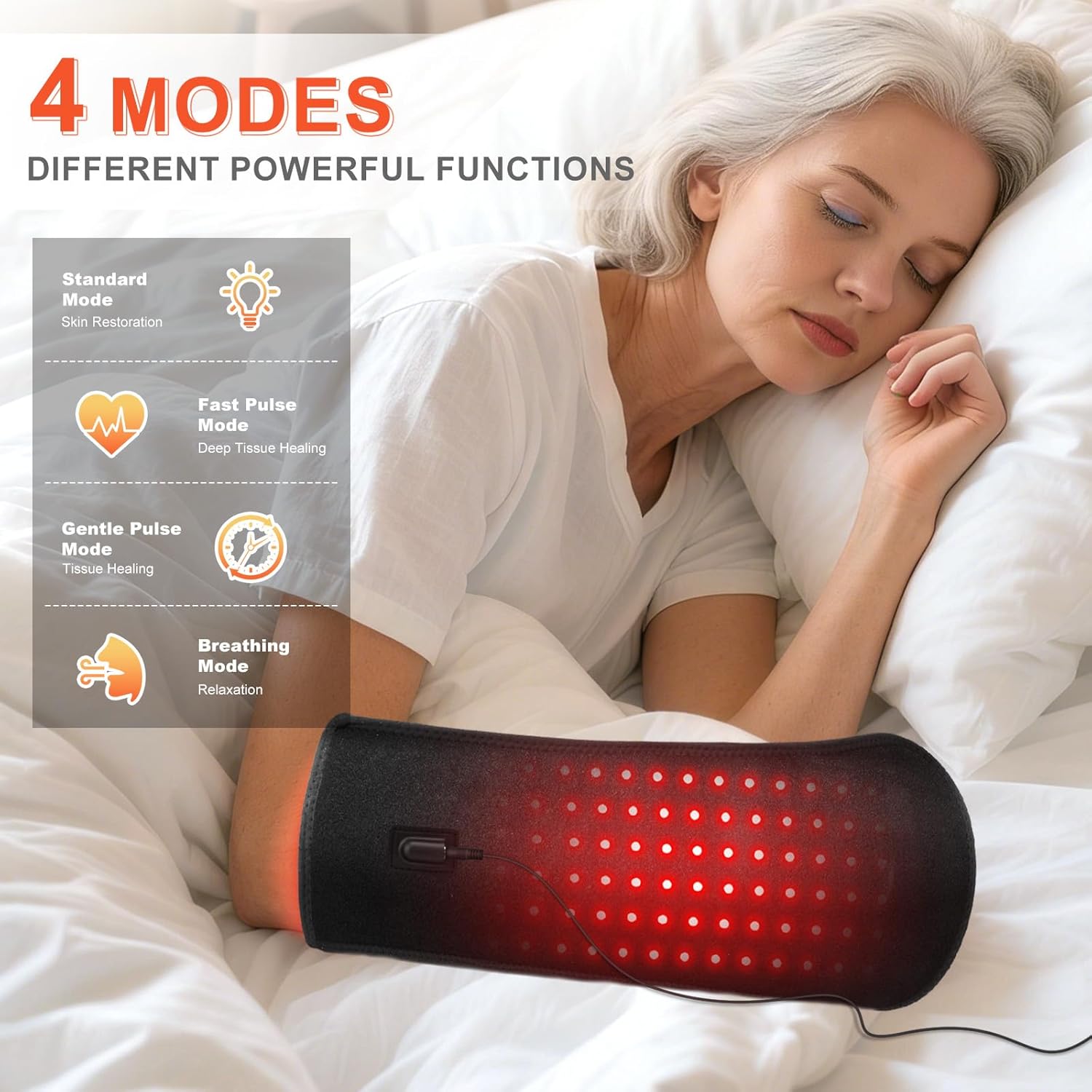 Red Light Therapy for Hands & Wrist,2026 Upgrade 4 Therapy Modes, 5-Level Intensity,10–90 Min Timer, Red & Infrared Light Therapy Device for Home Use (16.5IN*7IN) - Image 2