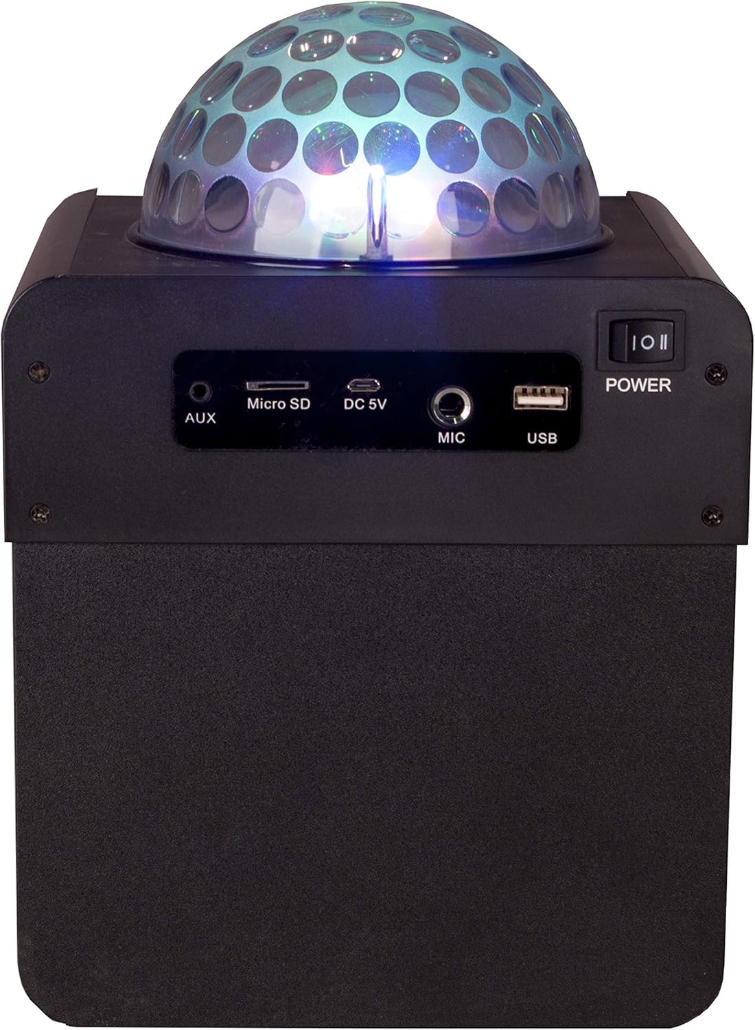 N-Gear DISCO410 Haut-Parleur Bluetooth karaoké et fête avec Boule Disco, Microphone et Fonction Power Bank