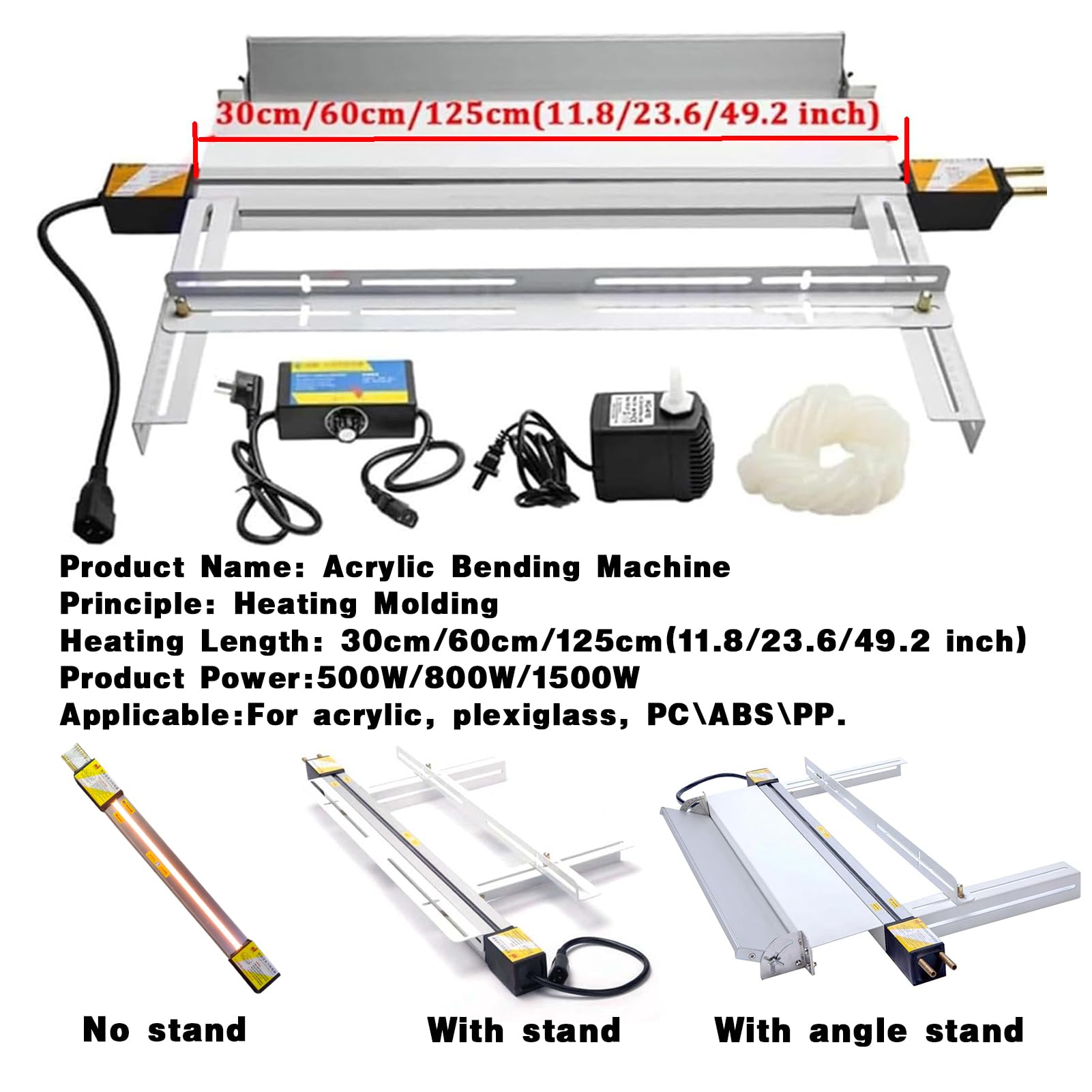 Calentador de acrílico para plástico PVC, máquina dobladora para hacer carteles y platos orgánicos