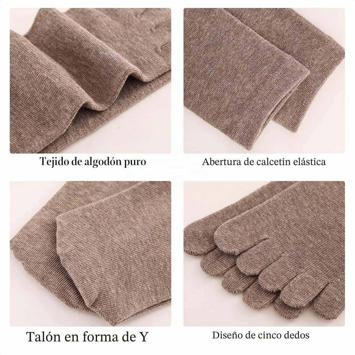 Calcetín de dedos para mujer, calcetines de dedos separados para deporte, de algodón, para mujer, calcetín para correr a media pantorrilla con dedo de pie, suave y transpirable, 8 pares, EU