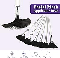 Vista 4 de Maitys 6 pinceles de máscara de abanico, herramientas aplicadoras de máscara facial con ventilador suave, brochas de maquillaje, herramientas