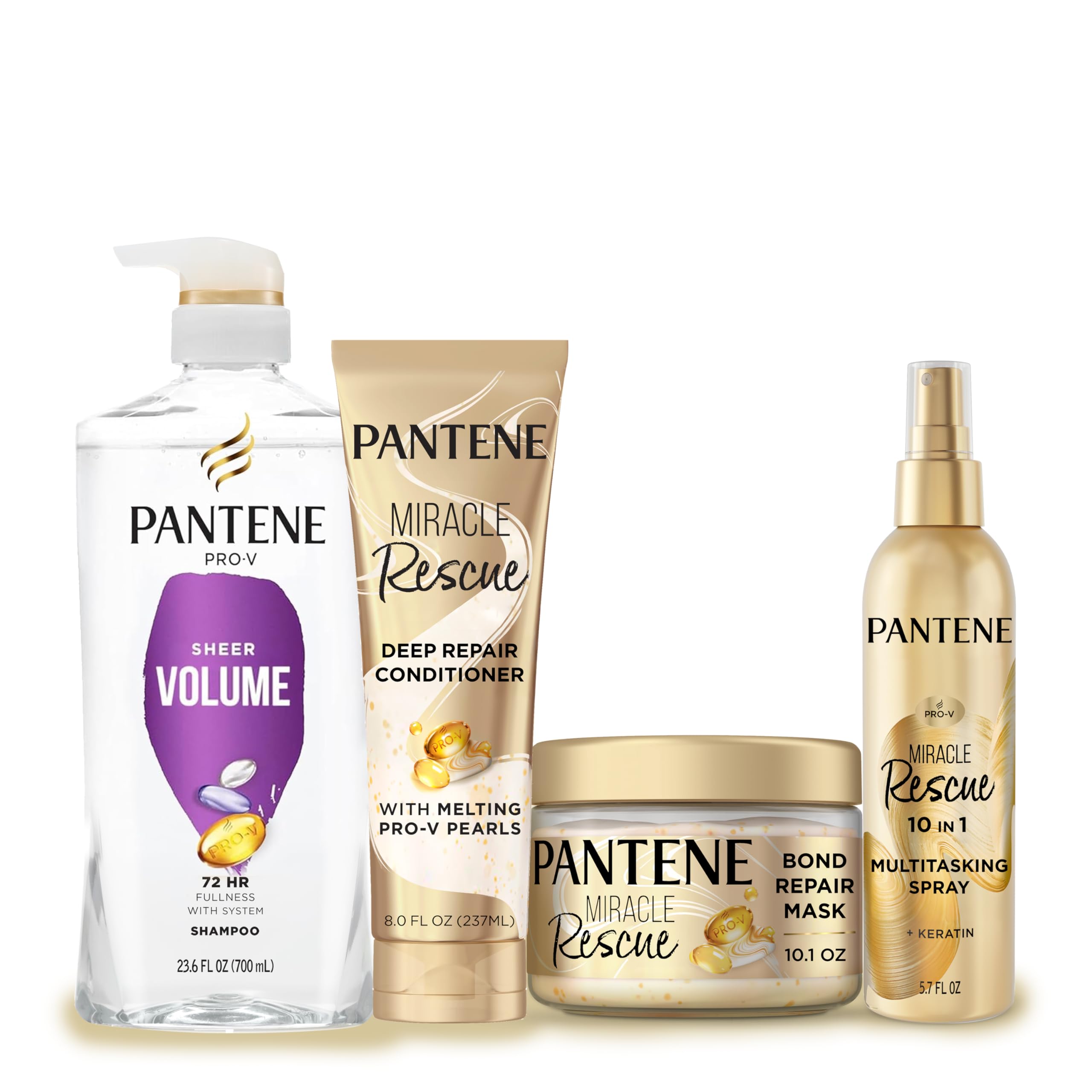 Abbey Yung Method 4-Piece Regimen Set by Pantene – 4 Count, Gold