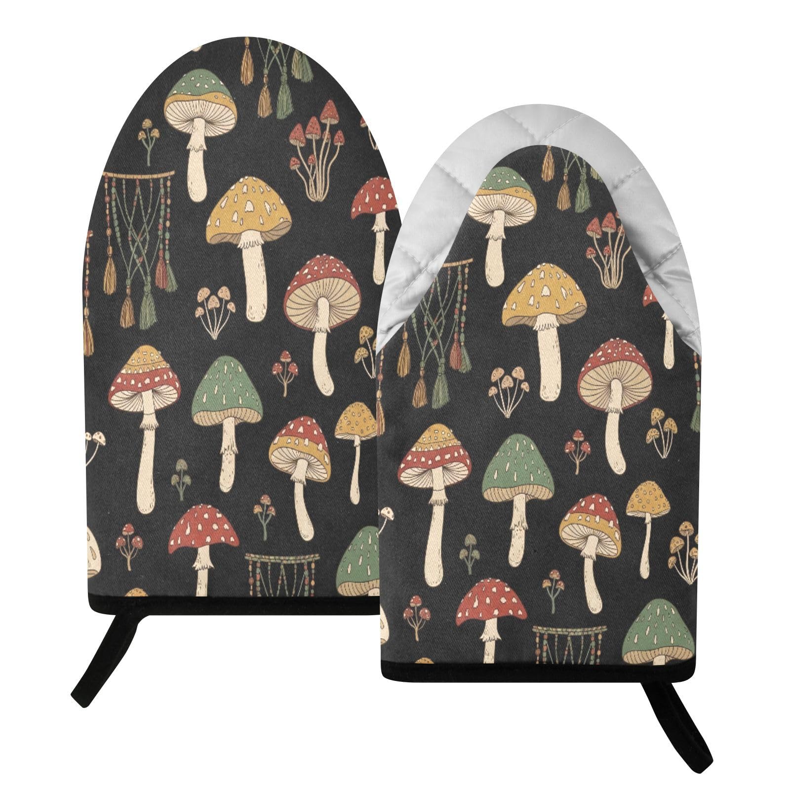 BURSTDDY Mushroom Oven Mitt,Heat Resistant Kitchen Mitts for Cooking