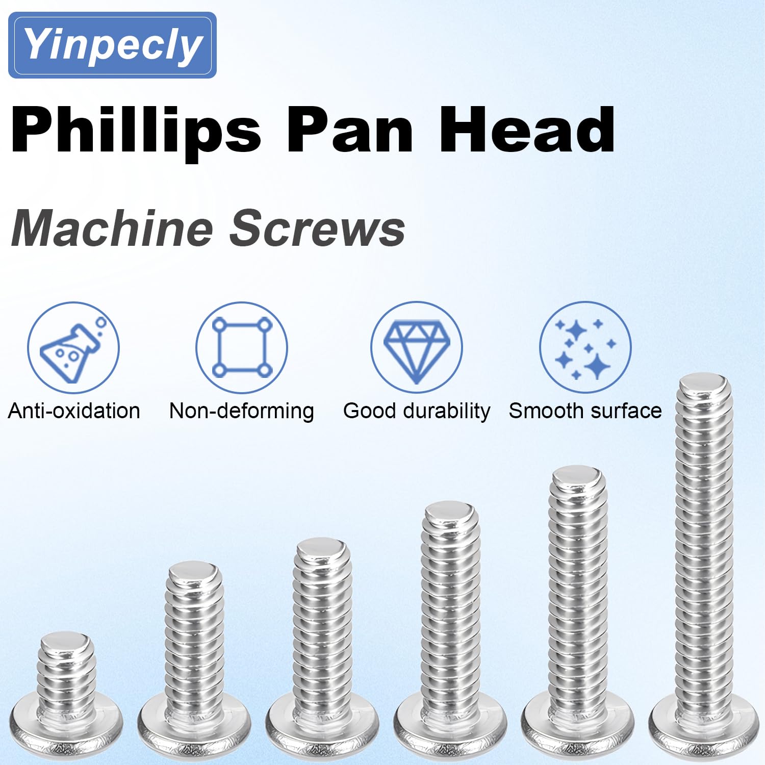 M4 Machine Screws - 30 Pack Stainless Steel -7