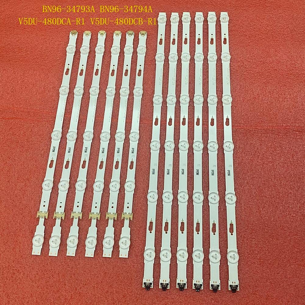 Bande LED Compatible Fit for Samsung UE48JU7500T UE48JU6060K UE48JU7500U UE48JU6400 UE48JU6000 UE48JU6100 BN96-34793A 34794A V5DU-480DCA-R1