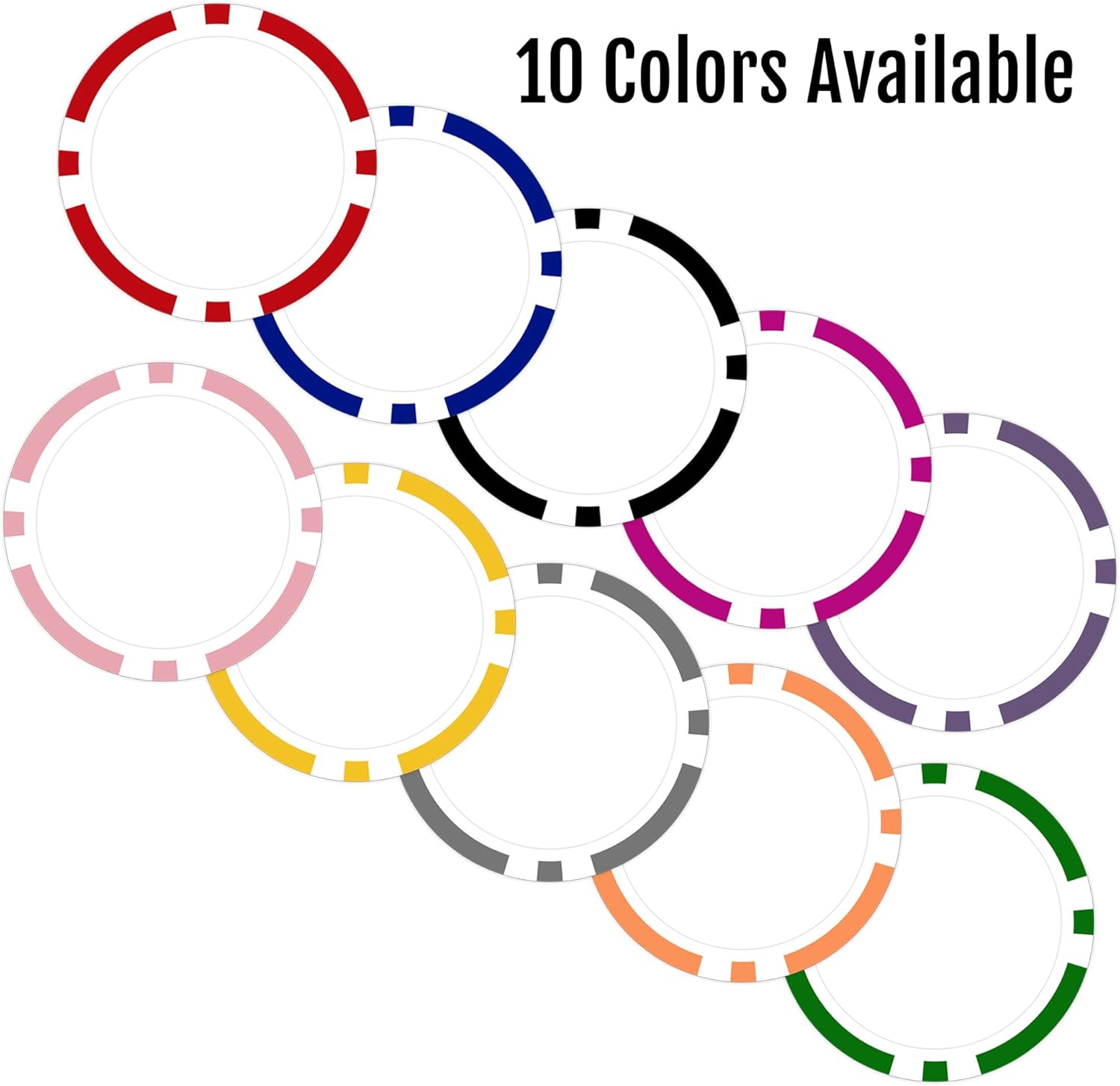 50-500 Custom Poker Chips, 11.5g Casino Size Clay Chips, Upload Your Image or Text for Personalization, for Bar Tokens, Poker Games or Event