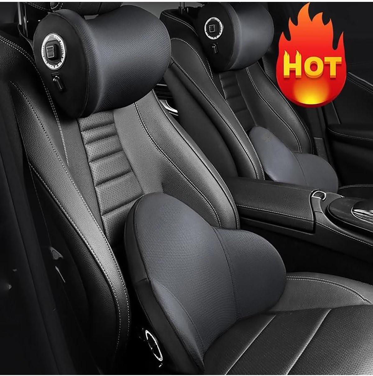 腰痛 クッション 腰枕 背もたれ 車の電気マッサージ首枕クッション振動ヘッドレストサポート腰部シートバッククッション車両用品トラベル