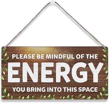Inspirational Country Rustic Wall Decor Be Mindful Quote Wooden Signs Rustic Hanging Wall Plaque Positive Energy Sign Affirmation Home Decor Present Meditation Accessories