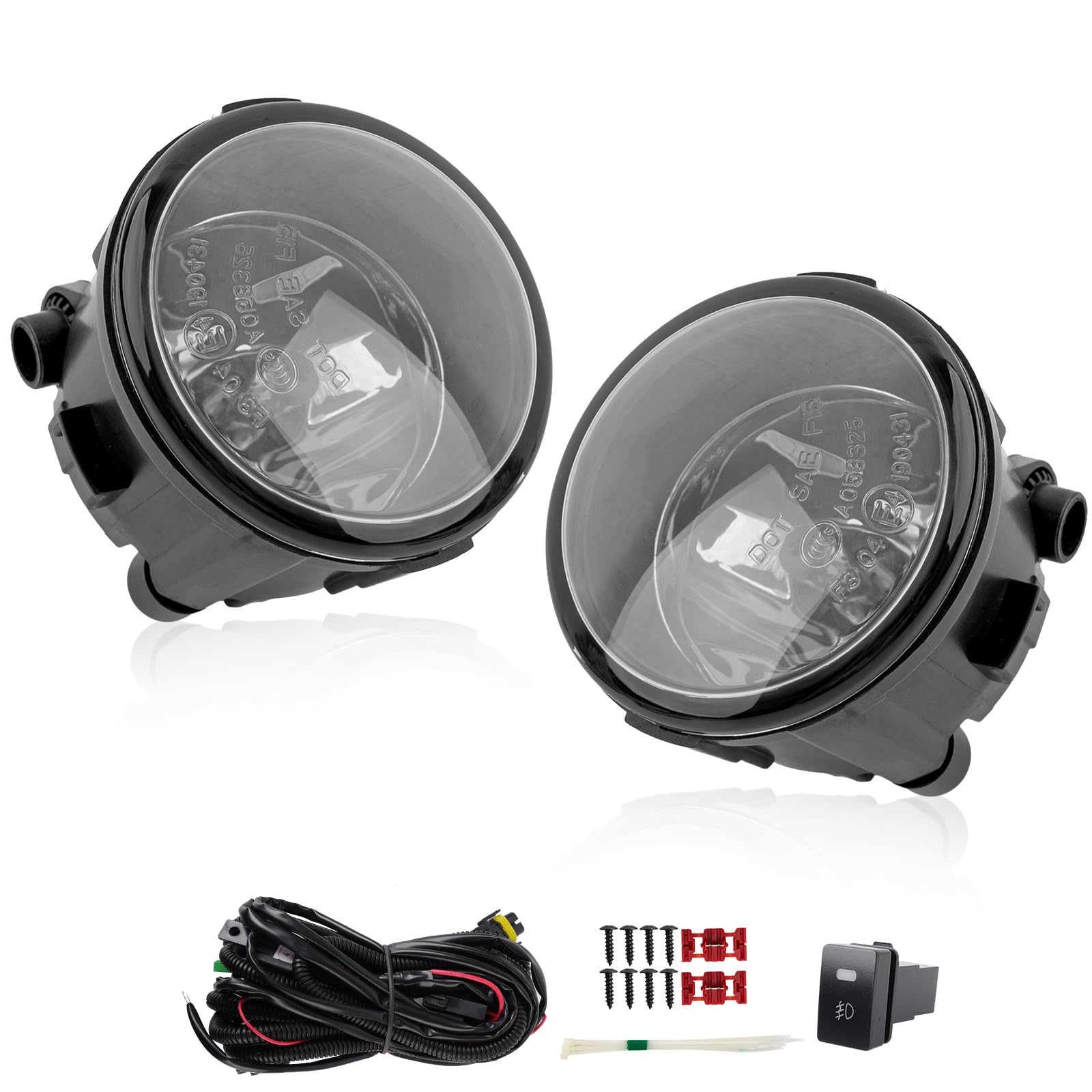 Infiniti Rogue Cube Fog Lights - RP Remarkable Power, Light for 08-15 Infiniti/07-15 Juke Murano Quest Versa Driving Bumper Lamp Pair Clear Lens H11 12V 55W Kit FL7059