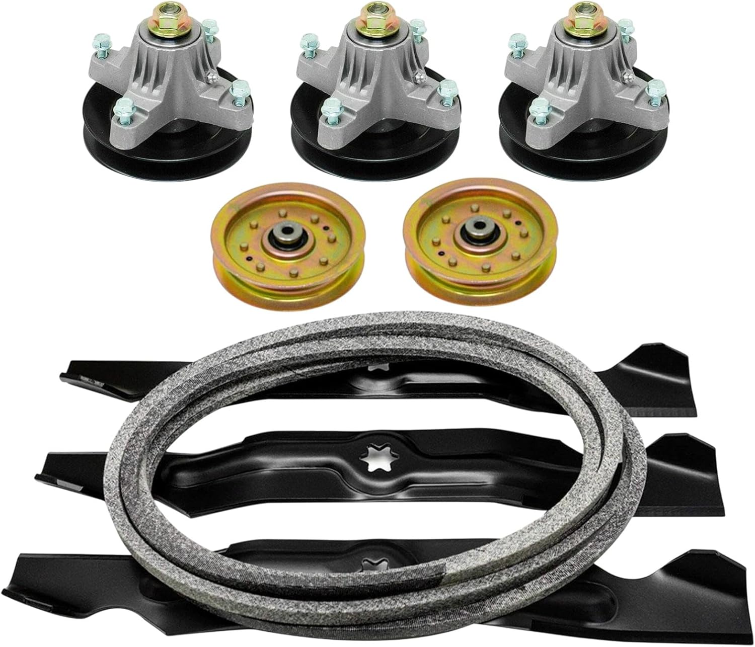50" Deck Spindle Belt Idler Kit Combo Compatible with Cub Compatible with Cadet LTX1050KH LTX1050KW
