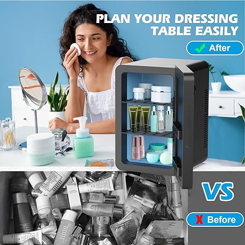 Miniatura 3 de advwin Mini refrigerador de 22L para dormitorio, 30 latas, refrigeradores compactos portátiles con alimentación CACC para el cuidado de la piel,
