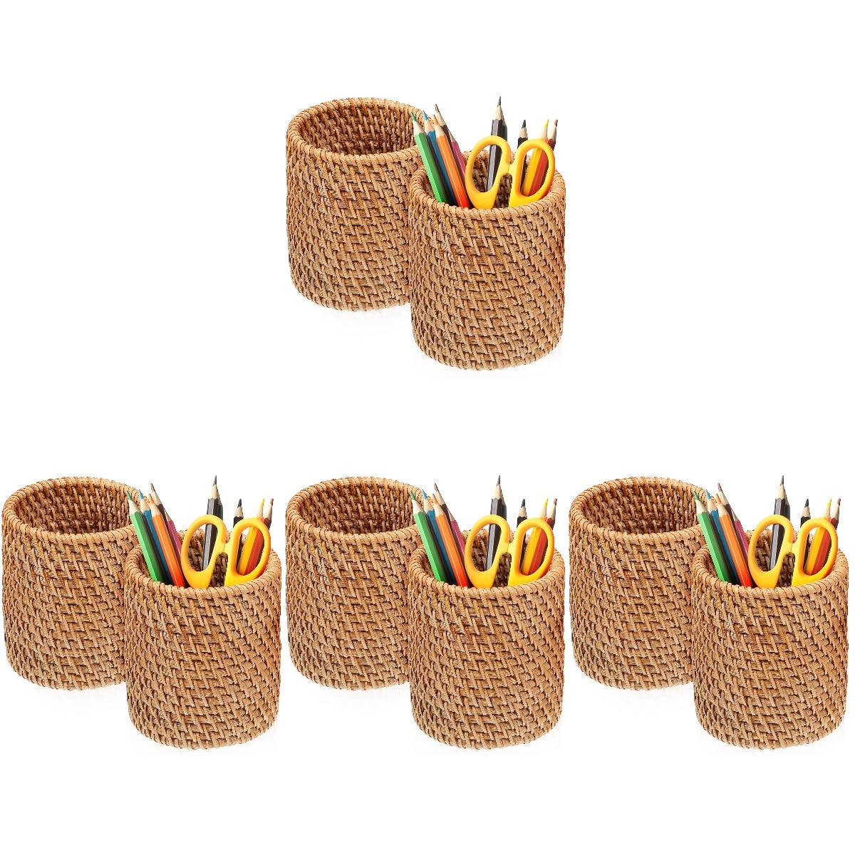 Tofficu 8piezas Portalápices De Woven Organizador Multifuncional Para Escritorio Soporte Para Lápices y Utensilios Para y