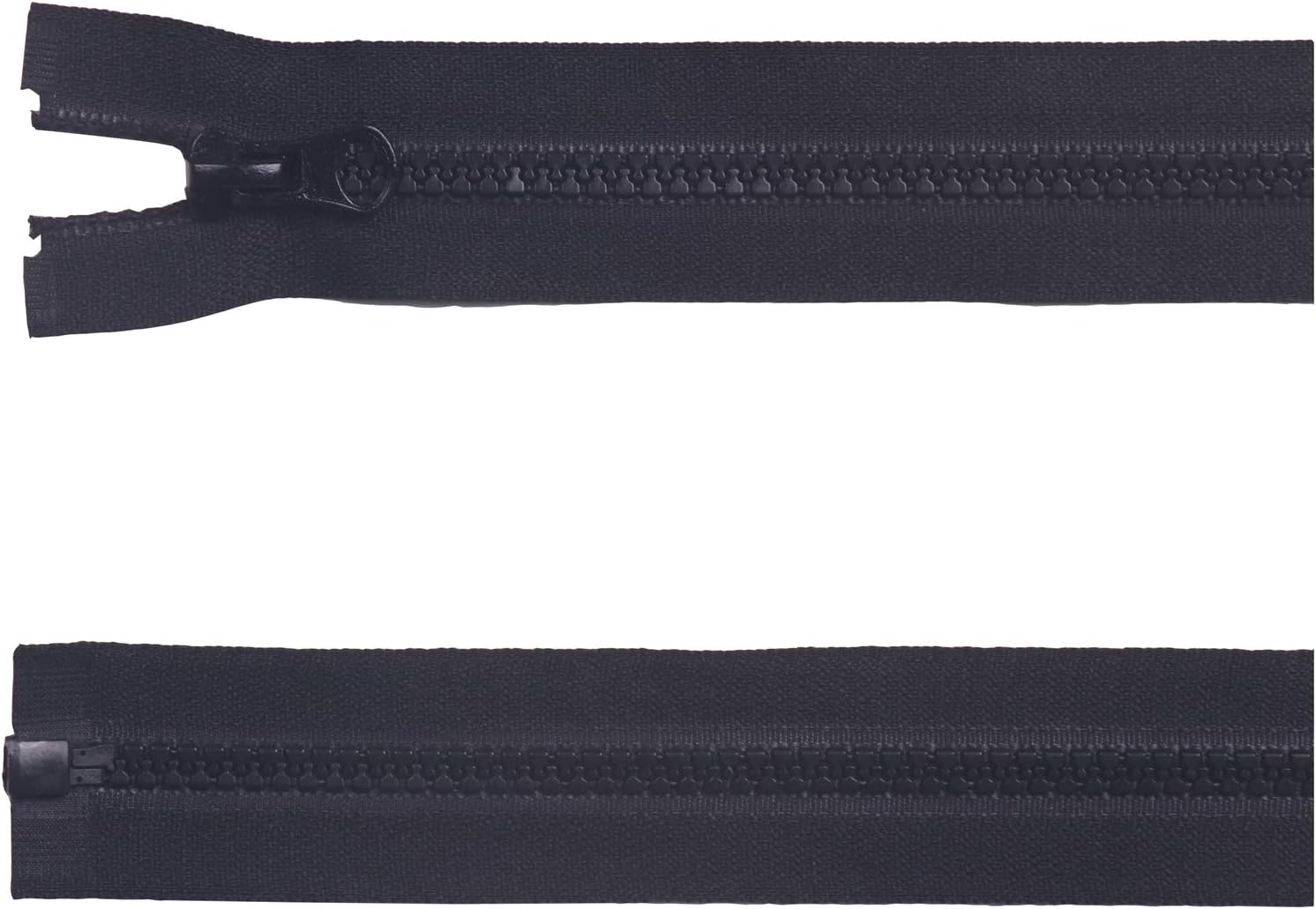 YAKA 10Pcs 27inch Separating Jacket Zippers for Sewing Coats Jacket Sports Suits Zipper Black Molded Resin Zippers Bulk Sports Suits