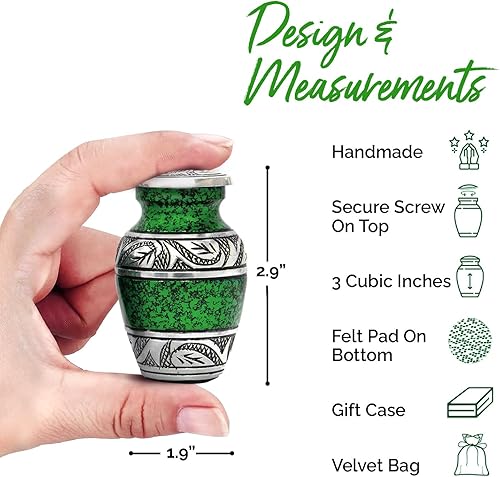 Miniatura 3 de Urnas de recuerdo  Juego de 4 mini urnas de cremación con caja premium y bolsas incluidas urnas pequeñas para cenizas humanas honra a tu ser querido