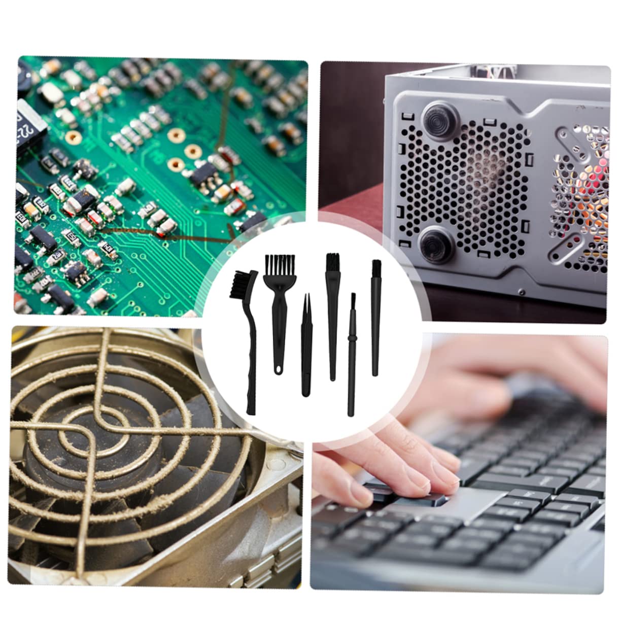 OUNONA 1 Set Anti-Static Brush Home Accessory Computer Keyboard Cleaning Brush Computer Cleaning Tools Keyboard Brush Mechanical Keyboard Cleaning Brush Circuit Board Cleaner
