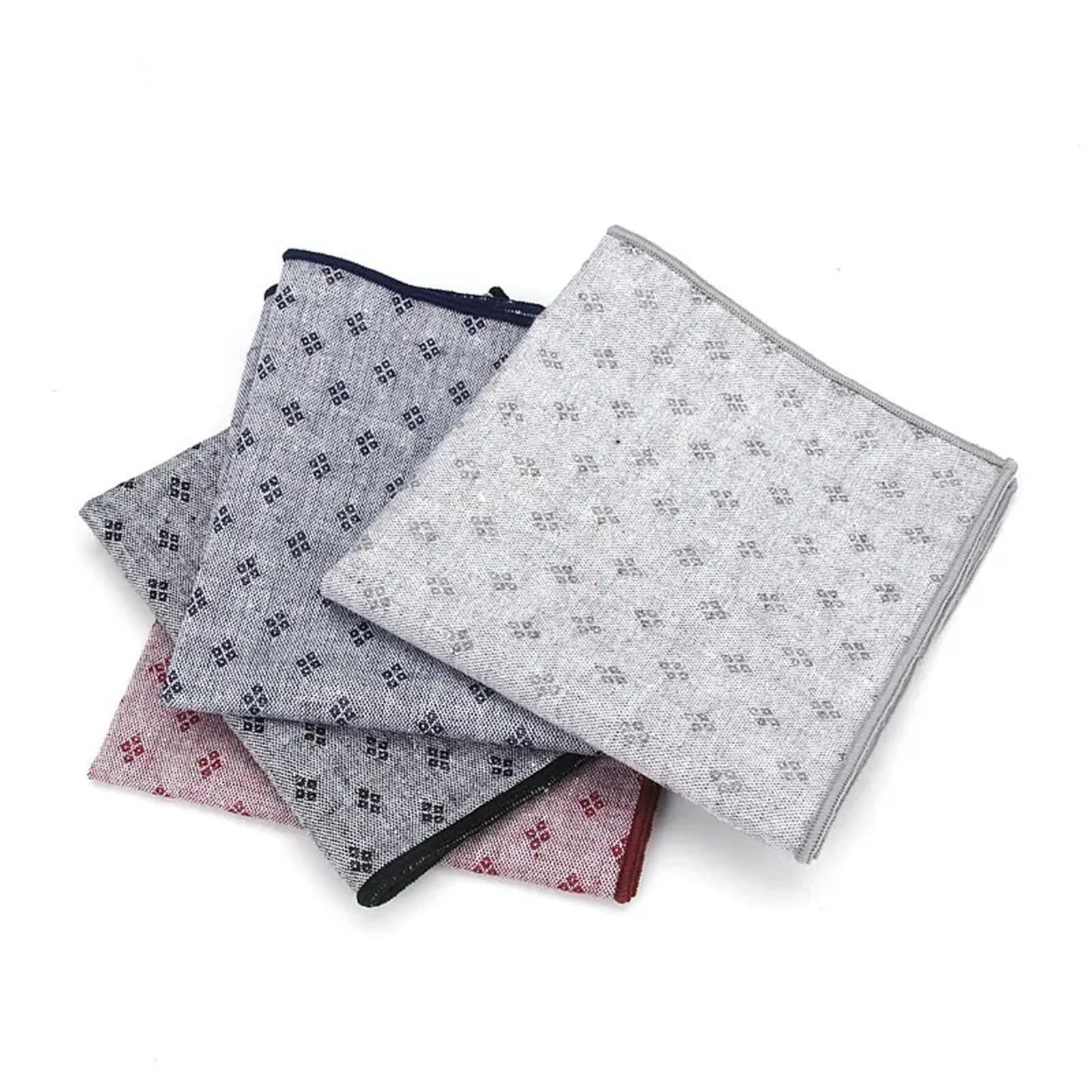 Fazzoletti 4 pezzi di cotone abiti classici fazzoletto da taschino 25 cm * fazzoletti uomo pois asciugamano petto sposa