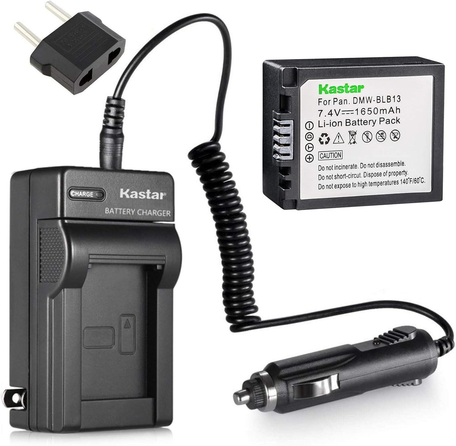 Kastar DMWBLB13 Battery (1Pack) and Charger Kit Replacement for Panasonic DMW