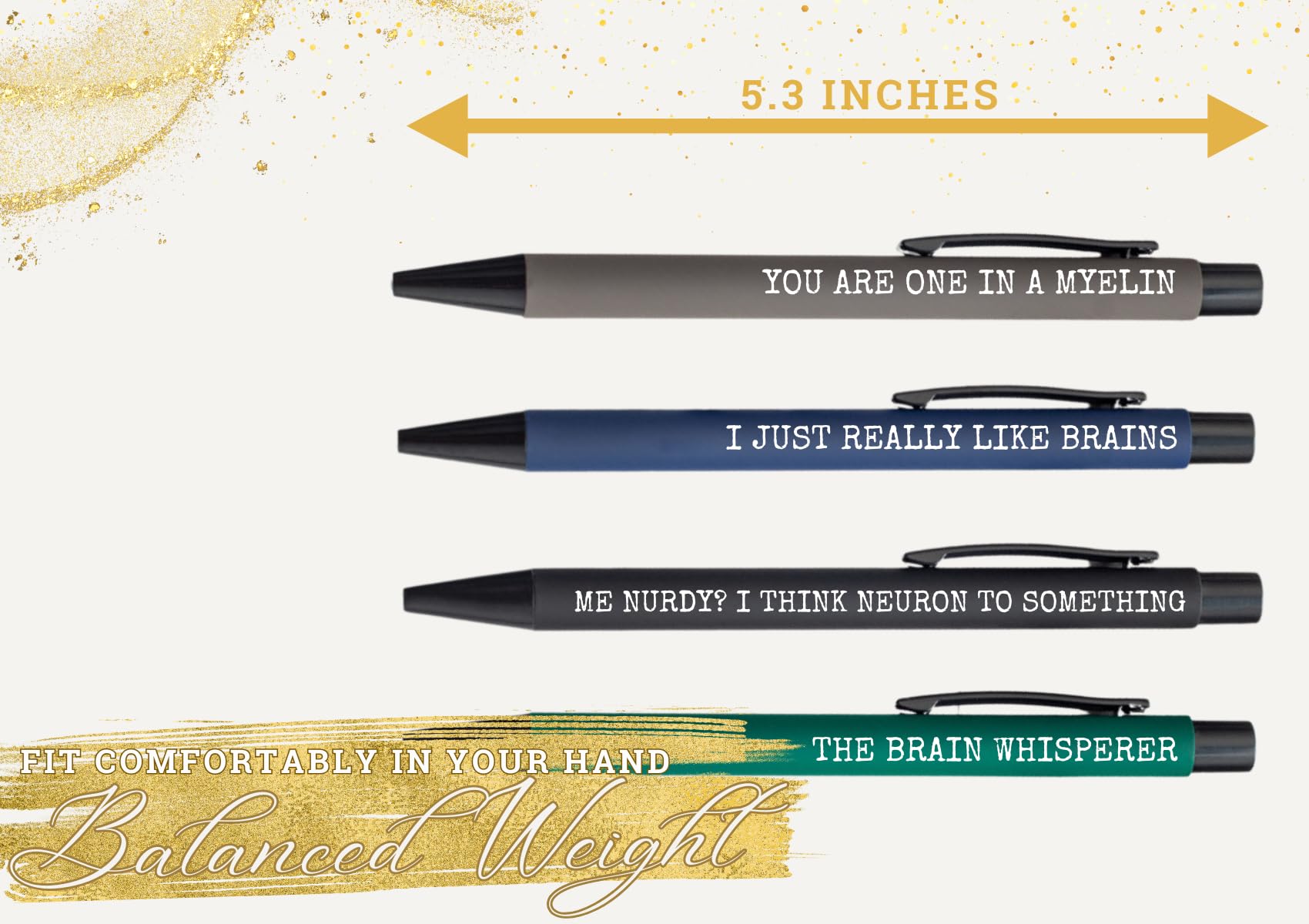 InnoBeta Neuroscience Gifts, Neurology NeuroSurgery Neurologist Pen Set of 4