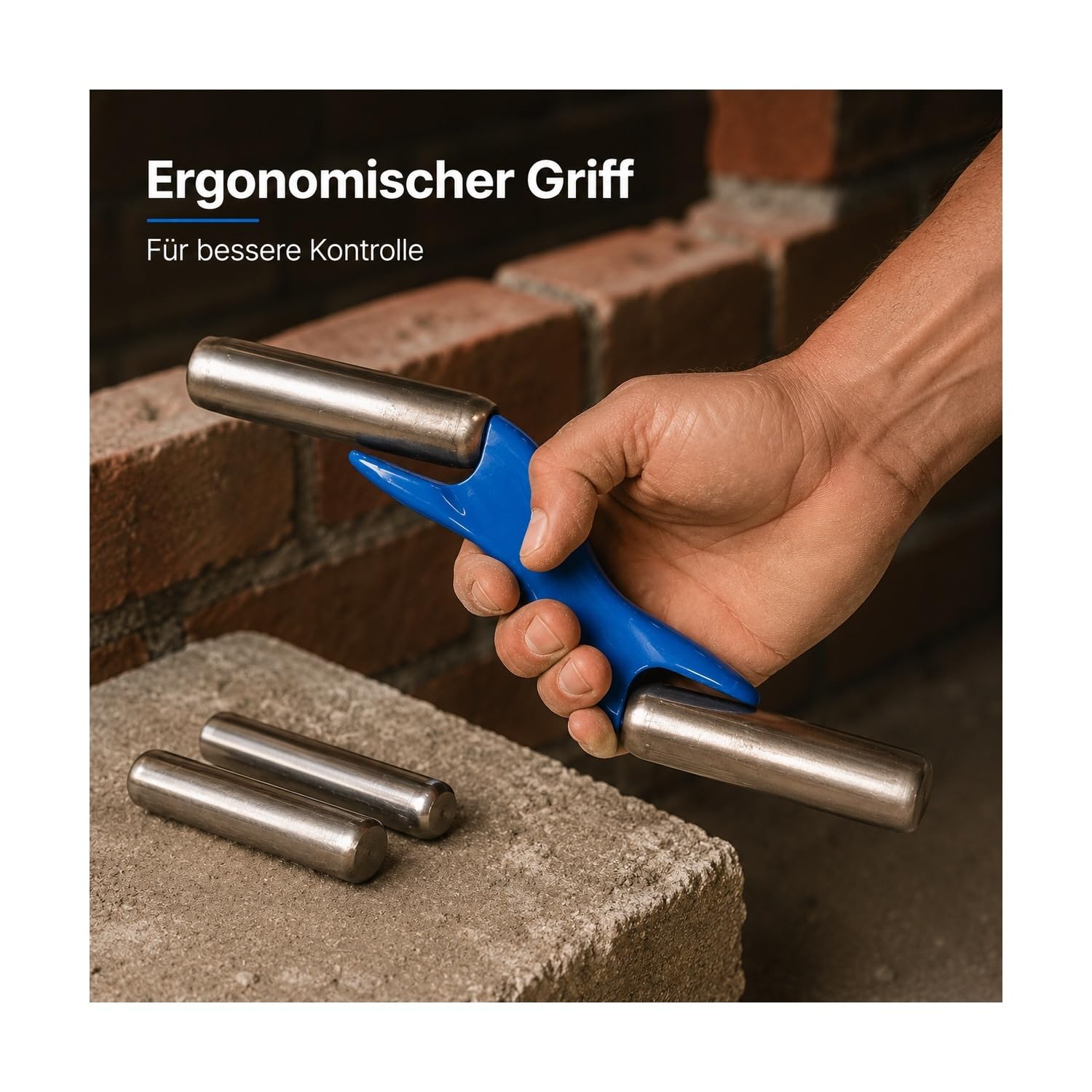 Fugenstreichgerät aus Aluminiumlegierung, 21,5 cm Fugeneisen für Mauerwerk, ergonomische Fugenkelle für Ziegelnähte, Mauerkelle für Hausrenovierung, Gartenbau und Bauprojekte