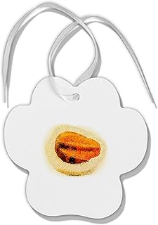 TooLoud Trilobite Fossil Watercolor Paw Print Shaped Christmas Ornament