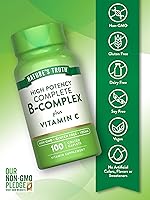Vista 3 de Nature's Truth Vitamina B Complex Plus Vitamina C 100 cápsulas Suplemento vegano, sin OMG y sin gluten